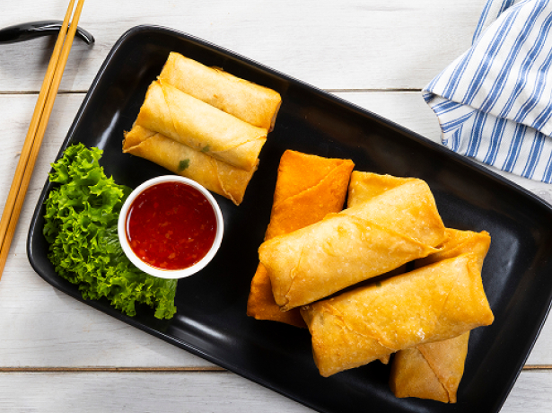 Machi Asian favourites including dim sims, siu mai and spring rolls